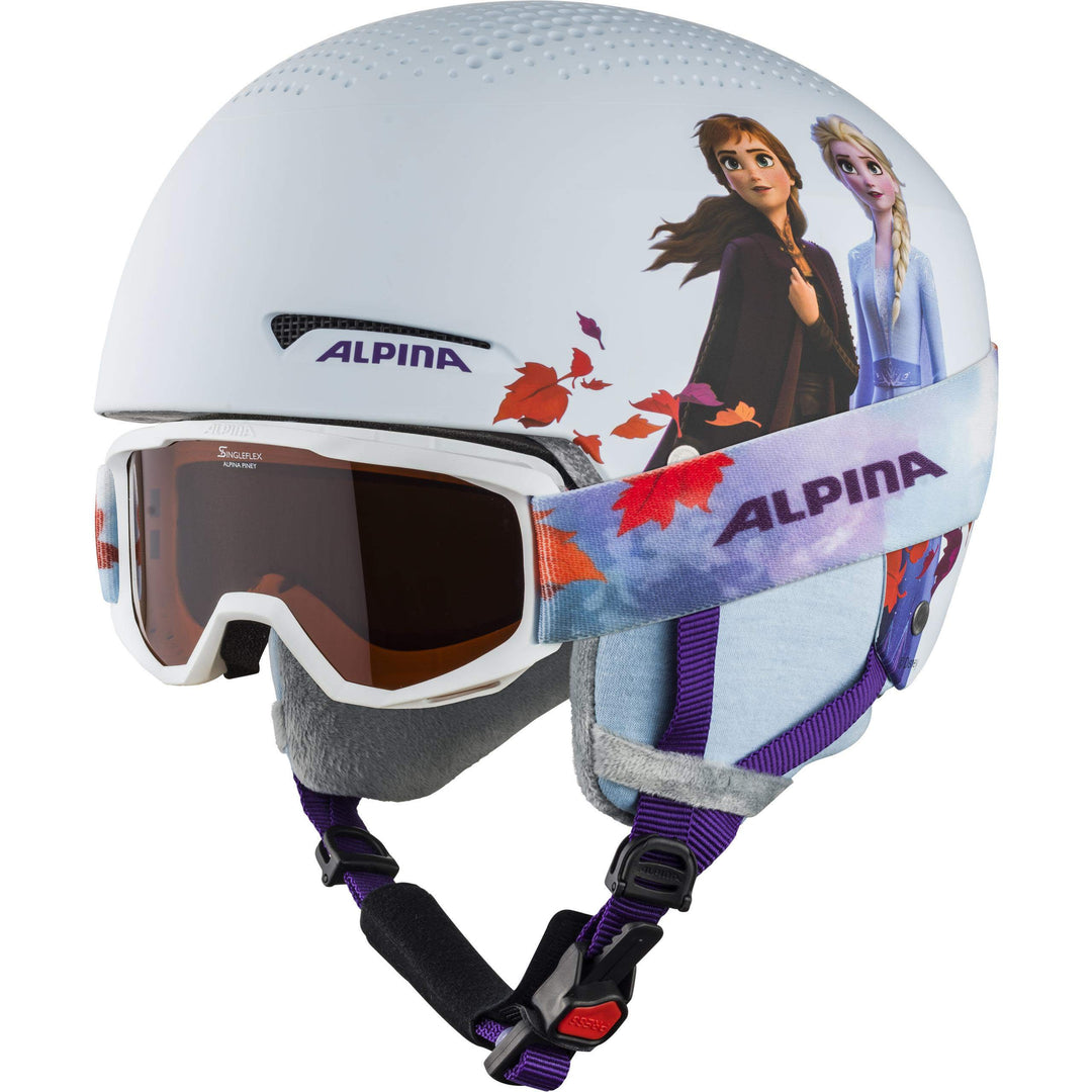 Alpina ZUPO Disney Set - Hochwertiges, Sicheres &amp; Exklusives Disney Set aus Skibrille &amp; Skihelm für