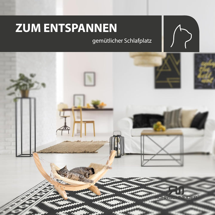 Rohrschneider Katzenhängematte Cat Relax | Katzenschlafplatz | Katzenbett | Katzenkorb zum Schlafen