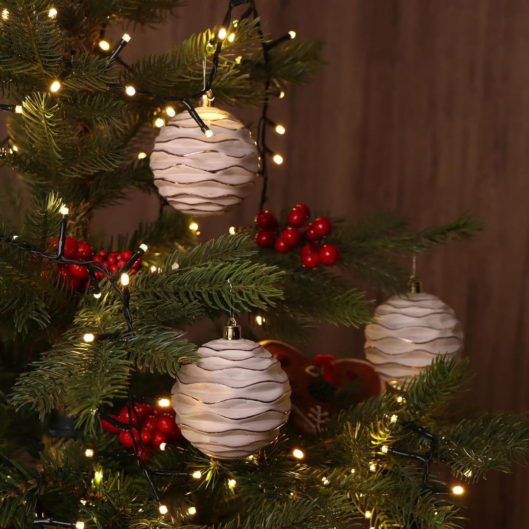 com-four® 16x Weihnachtskugeln, Christbaumkugeln bruchsicher aus Kunststoff für Weihnachten, Baumsch