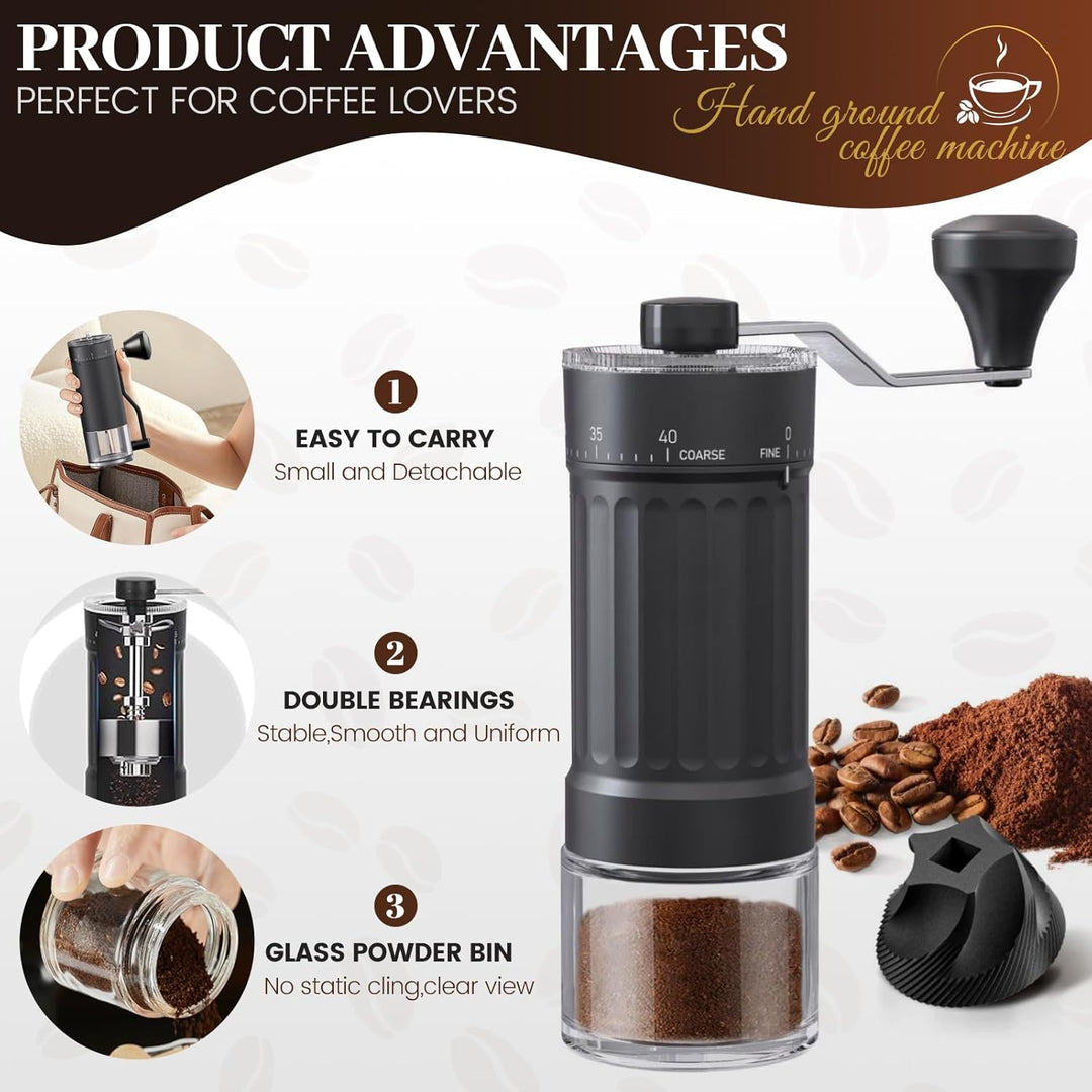 Externer verstellbarer manuelle kaffeemühle Mini Manuelle eitgemässem Kegelmahlwerk aus Keramik Kaff