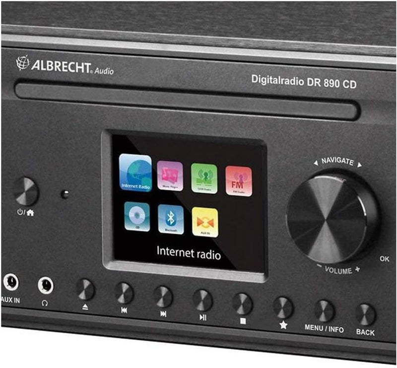 Albrecht DR 890 CD, 27389.01, Kompaktanlage - Internetradio, Digitalradio, WLAN, DAB+, UKW mit RDS,