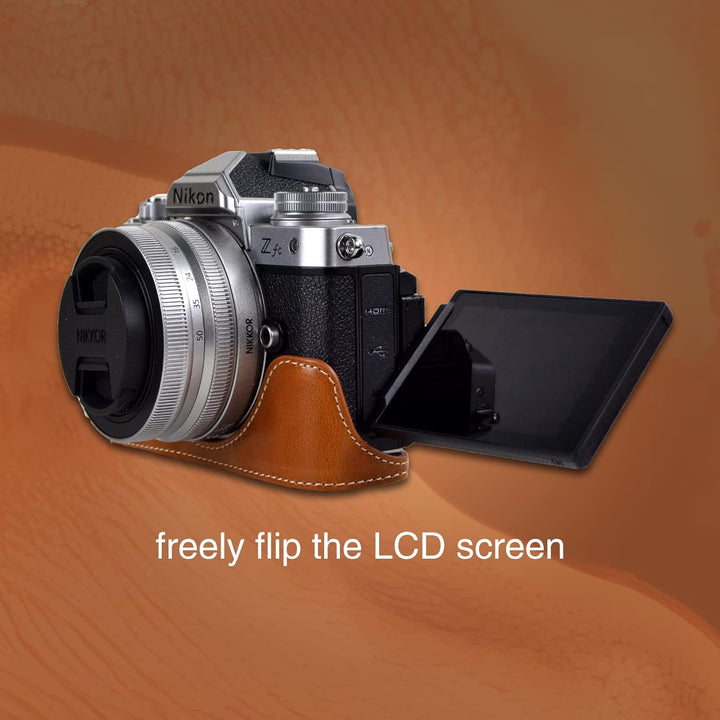 Z fc Zfc Kameratasche Rieibi PU Leder Tasche mit Gurt für Nikon Z fc 28mm f/2.8 SE, 16-50mm f/3.5-6.