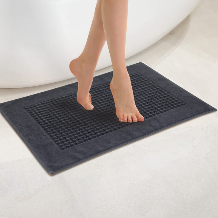 ZWOLTEX Paulo Badematte 50x70 I Badezimmerteppich aus 100% Ägyptischer Baumwolle I Made IN EU I Bath