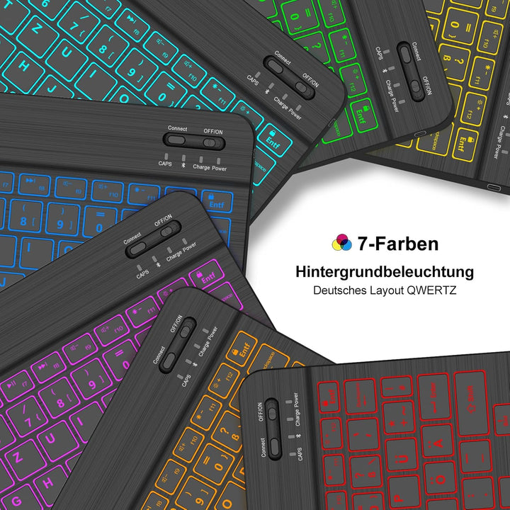 Hülle mit Tastatur für Samsung Galaxy Tab A11+ 11" (2025) & Galaxy Tab A9+ 11" (2023) – Deutsch Keyb
