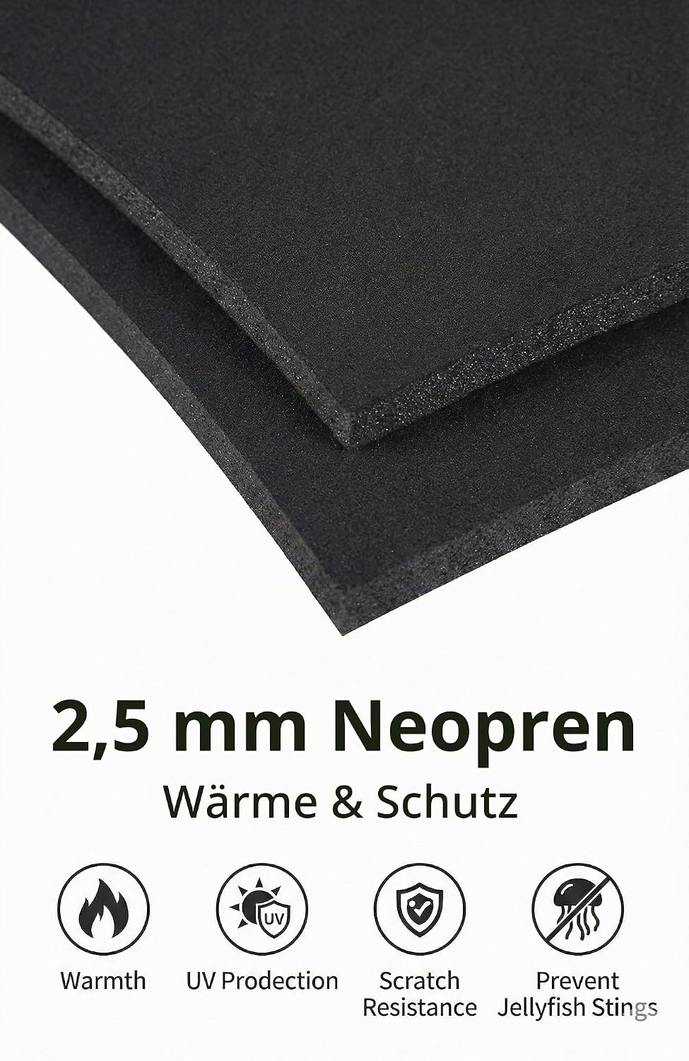 Yikayin Neoprenanzug Kinder, 2.5mm Lang Neopren Taucheranzug, Warm Neoprenanzüge Jungen Mädchen zum