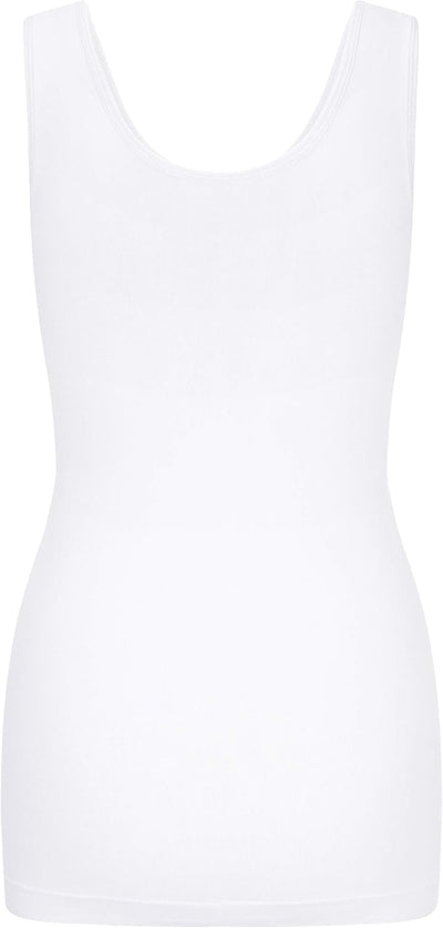 UnsichtBra 3er Pack Shape Damen Unterhemden Longshirt | Basic Wohlfühl Mikrofaser Damen Top ohne Büg