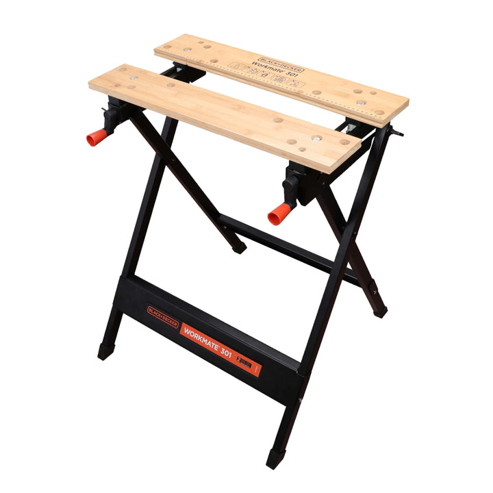 Black+Decker tragbare Werkbank WM301 (freistehend, Abmessung der Arbeitsplatte: 610x250 mm, max. Tra