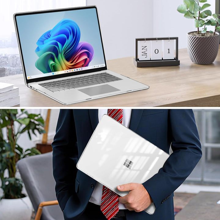 Fintie Hülle Kompatibel mit 15 Zoll Microsoft Surface Laptop 7, Ultradünne Hartschale Schutzhülle Sn