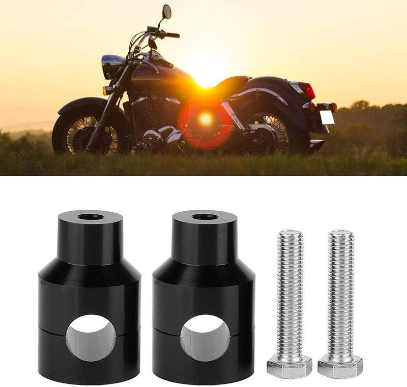 KSTE Paar 25mm Aufzug Lenker Riser Aluminiumlegierung for Motorrad-Modifikation (Schwarz)