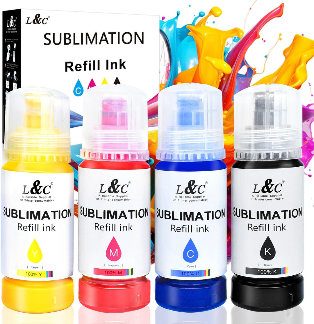 MERRYWORK Sublimationstinte für Epson Ecotank 2840 ET2830 2815 4810 EcoTank Drucker EcoTank Drucker