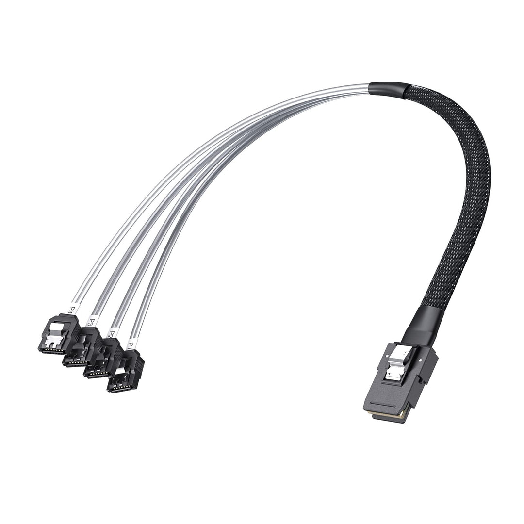 ipolex SFF-8087 auf 4x SATA Kabel, 36Pin SFF-8087 Host/Controller auf 7Pin SATA Target/Backplane, ko