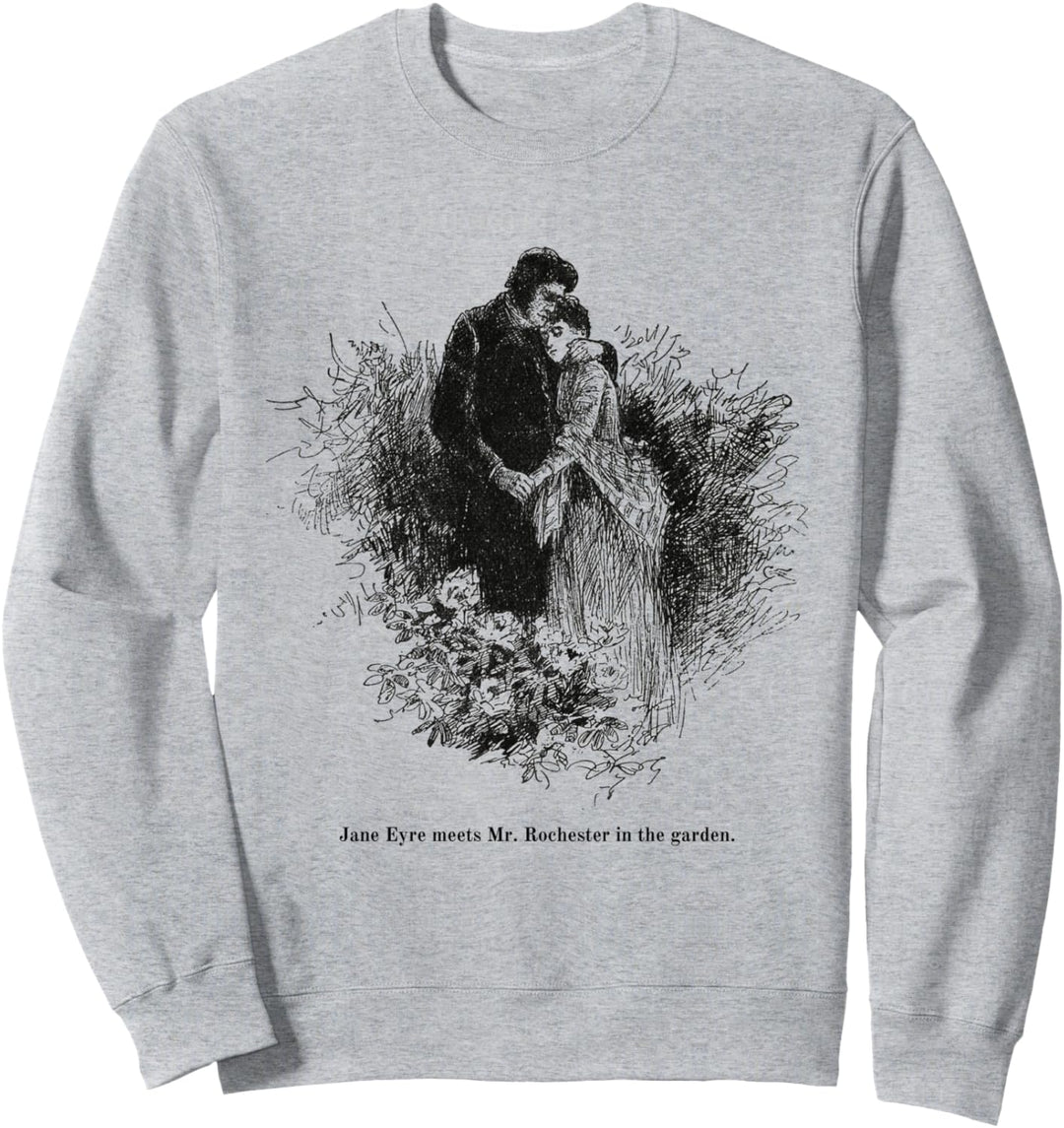 Jane Eyre mit Herr Rochester im Garten Charlotte Bronte Sweatshirt