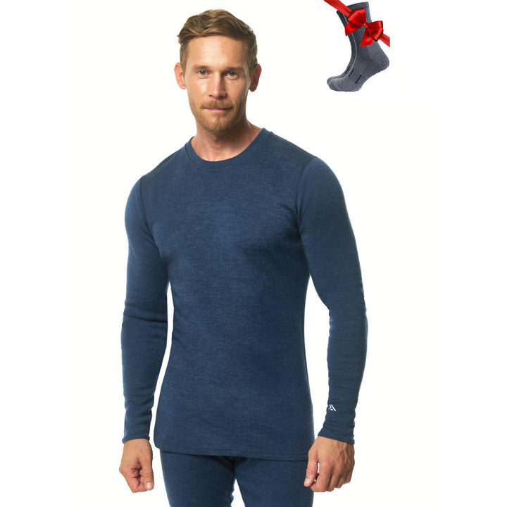 100% Merino Unterwäsche Herren - Merino Langarmshirt Herren Atmungsaktiv Und Feuchtigkeitsableitend