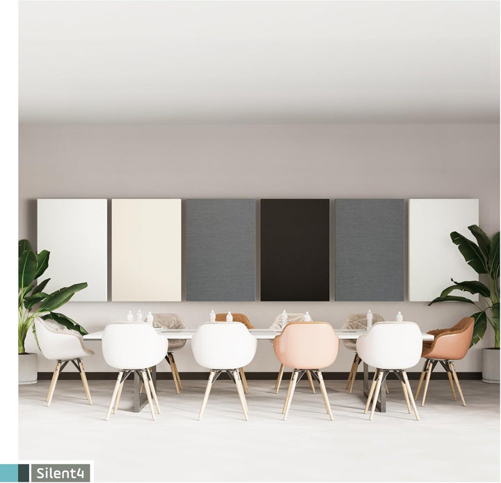 SILENT4® Schallabsorber Wand 6er Set à 114x72x5cm für Räume bis 30m² Akustikbild Akustikpaneele aus