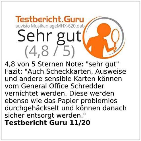 General Office Schredder: Sicherheits-Karten- & Aktenvernichter mit Micro-Cut, bis DIN A4, 10 l (Sch