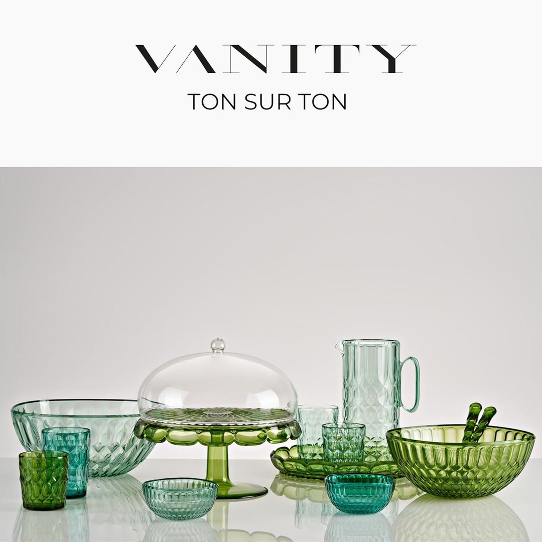 Guzzini - Vanity, Matcha Grüner Behälter 30 cm aus Bio-based SAN und Bio-based SMMA - Aria