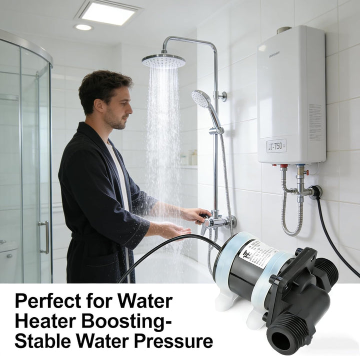 AUNMAS Booster-Wasserpumpe, JT-750 700L/H Mini DC Wasserumwälzpumpe mit Geringem Geräuschpegel und E