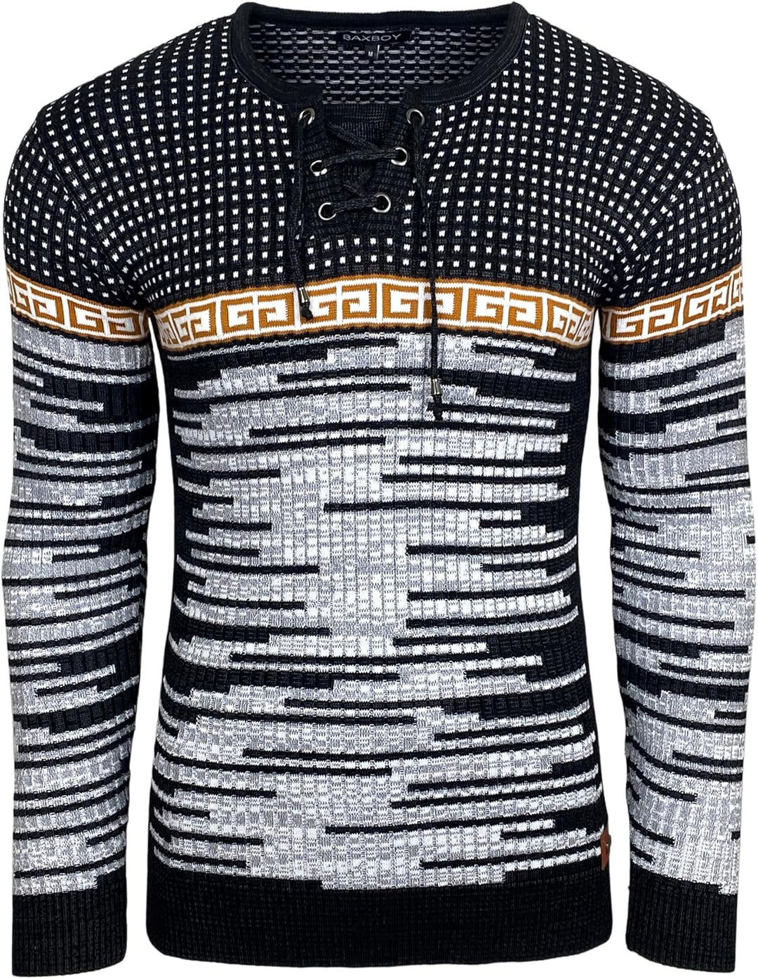 Baxboy Herren Strick-Pullover Rundhals | Männer Winter-Pullover |stylischer Herren Strick-Pulli | Wa