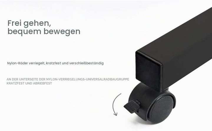 SogesHome Laptoptisch 80 * 40cm höhenverstellbar PC-Tisch mit Rollen, Betttisch, Beistelltisch,Klein