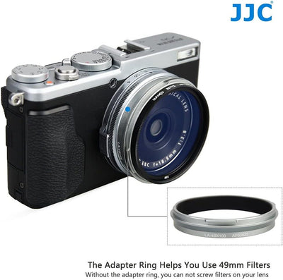 JJC Objektivadapter und Gegenlichtblende für Fujifilm FinePix X100VI, X100V, X100F, X100S, X100T, X1