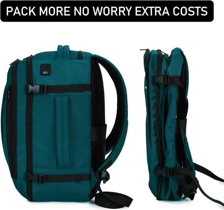 ECOHUB Rucksack 40x20x25 Ryanair Handgepäck 13 Taschen Reiserucksack Flugzeug Carry-ons Wasserdichte