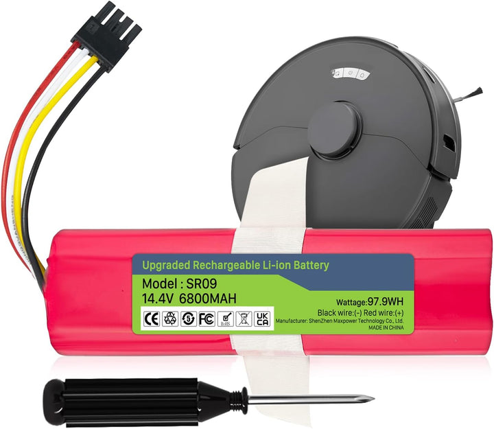 14,4V 6800mAh Li-ion Ersatzakku für Xiaomi Roborock S5 S50 S6 S7 S5 Max Mijia Roborock s51 s502-00 R