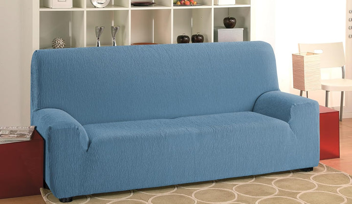 Martina Home Elastischer Sofabezug Modell Emilia 3 Plätze Blau (AZAFATA) 3 Sitzer Blau (Azafata), 3