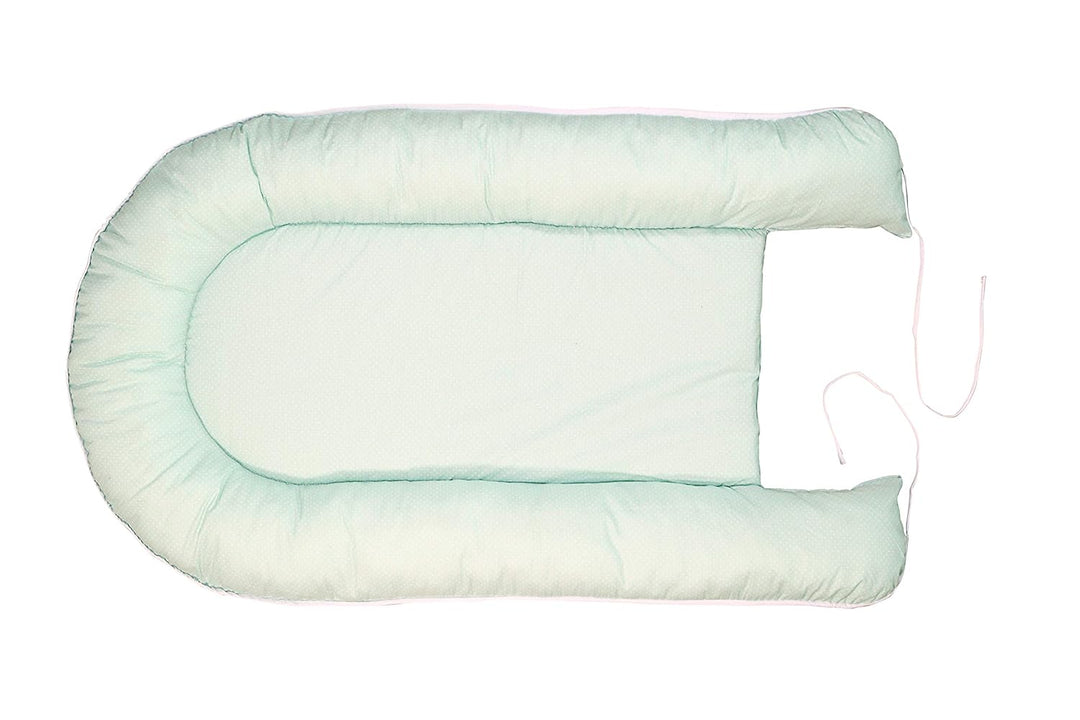 ULLENBOOM ® Einlage für Babynestchen 35 x 75 cm Mint Grau (Made in EU) - bequeme Polsterung für das