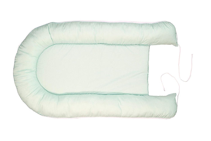ULLENBOOM ® Einlage für Babynestchen 35 x 75 cm Mint Grau (Made in EU) - bequeme Polsterung für das