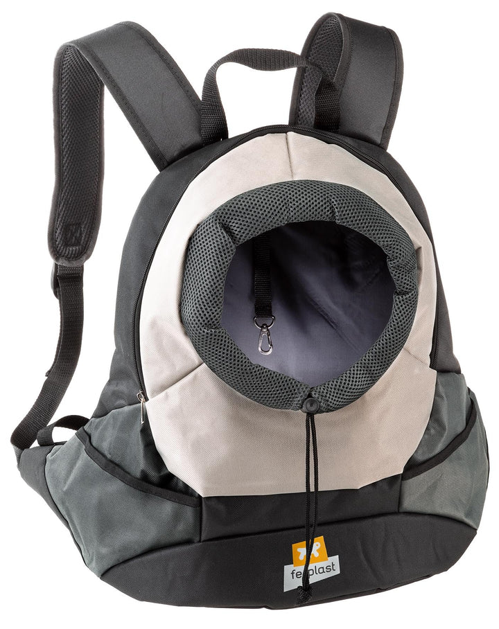 Ferplast Zaino per Cani KANGOO, Trasportino Gatto, Zaino per Gatti, Ampia Apertura, Cinghia di sicur