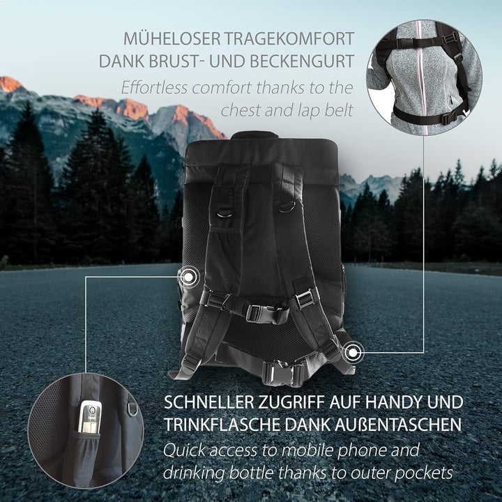 MC-CASES Professioneller Rucksack speziell passend für DJI Avata 2 Combo - Fly More Set - Made in Ge