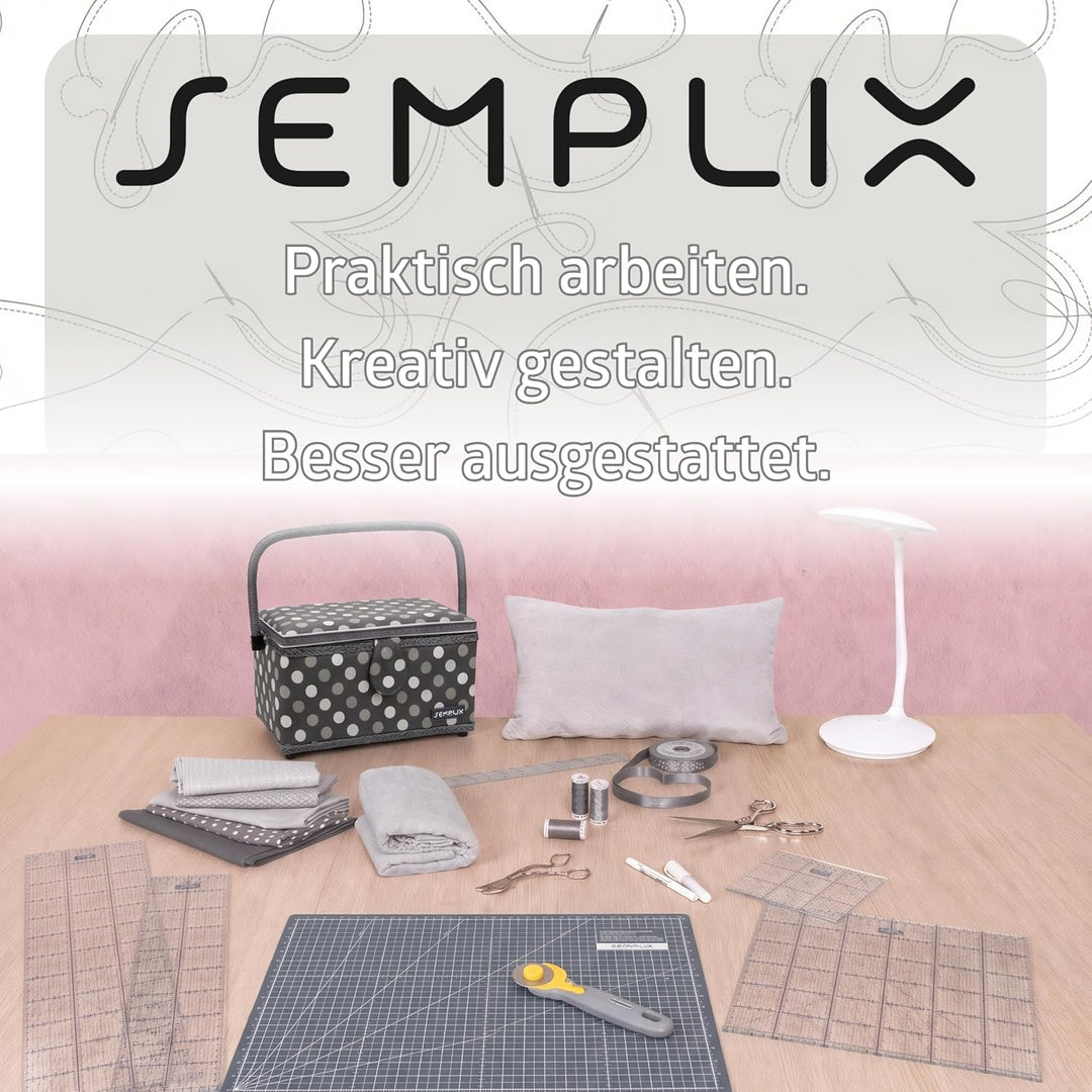 Semplix Schneidematte A1 90x60 cm, selbstheilend, Patchwork &amp; Hobby (hellgrau-grau), Hellgrau-grau