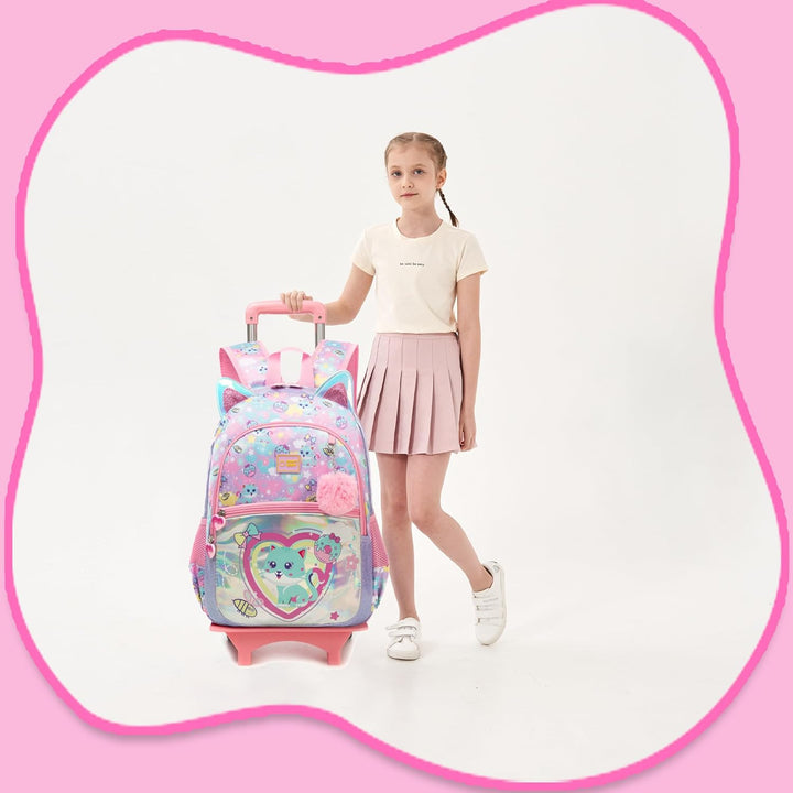 HTgroce Kinderrucksäcke Schultaschen Trolley, Trolley Rucksack Grundschule Schulrucksäcke mit Trolle