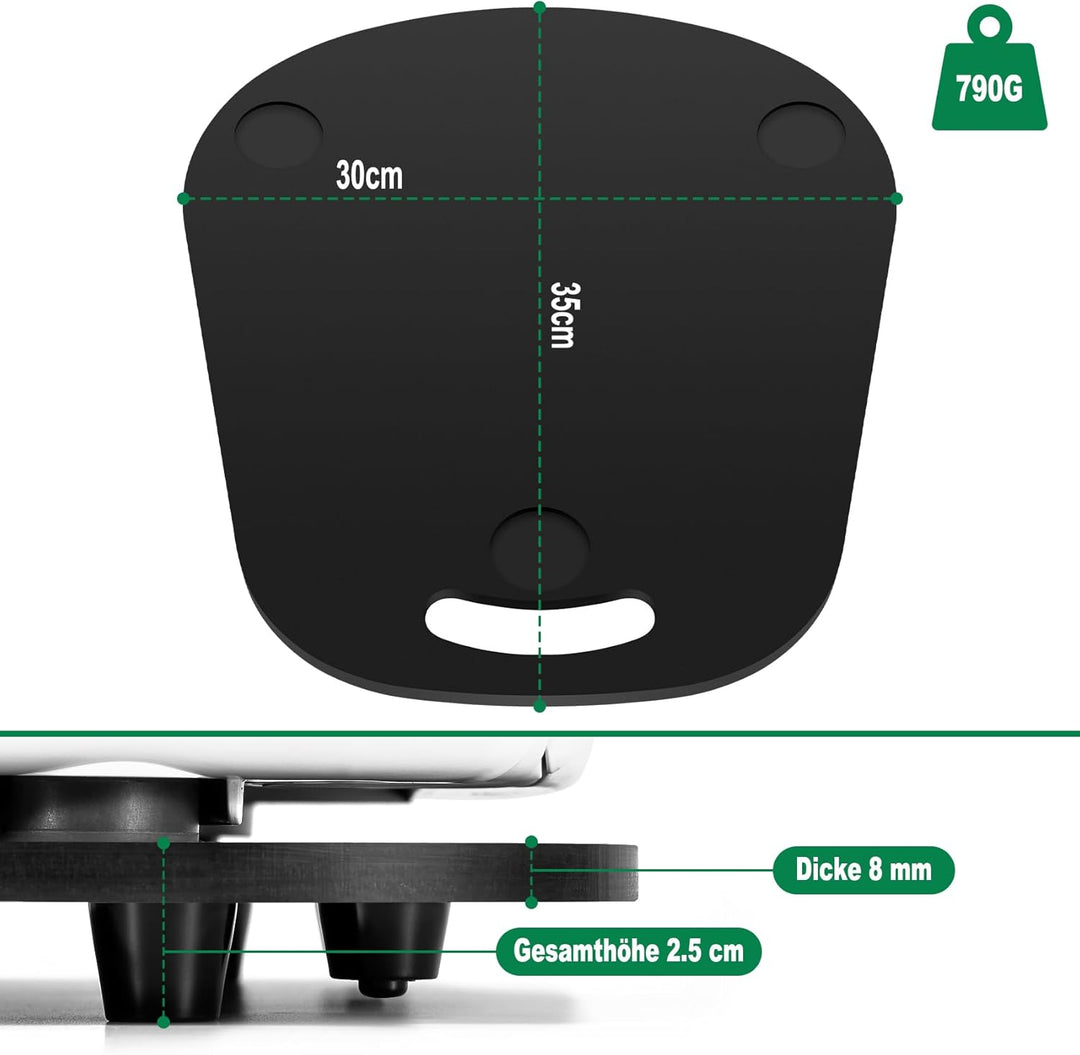 für Thermomix TM6 TM5 Gleitbrett Acryl,Ticanros Premium Schnelles Bewegen Rollbrett für Thermomix Vo