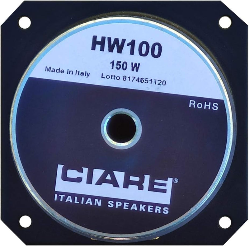 1 WOOFER CIARE HW100 HW 100 quadratischer Lautsprecher 10,00 cm 100 mm 4" 50 watt rms und 150 watt m