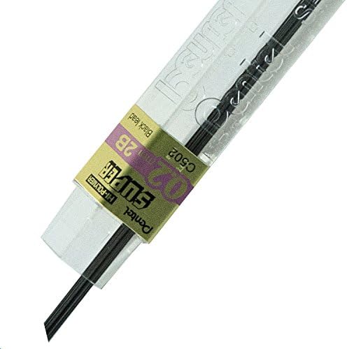 Pentel Super Hi-Polymer c502-b 0,2 mm Blei Refill (12 Stück) 0,2 mm, 2 B, 0,2 mm, 2 B
