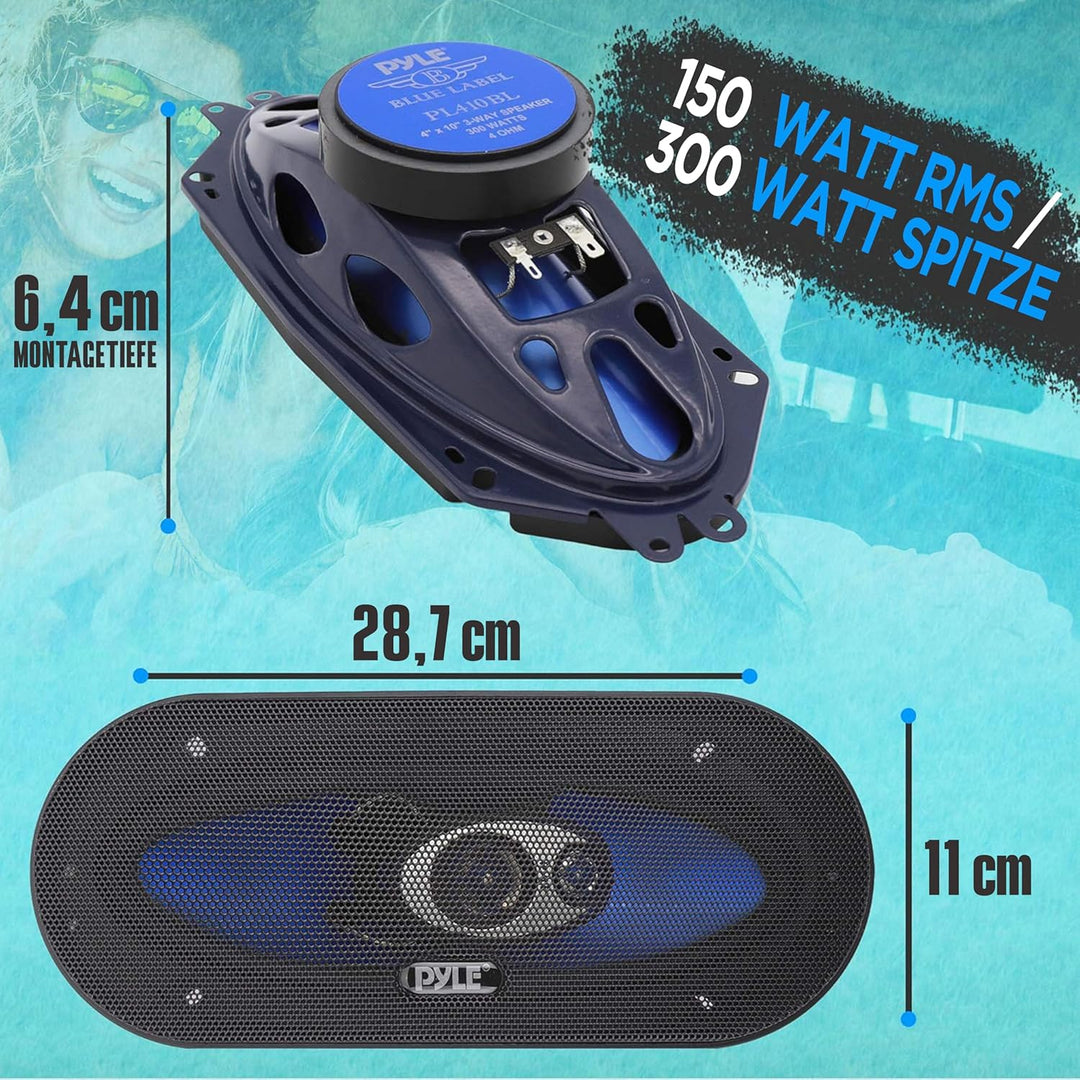 Pyle Auto Lautsprecher 3.5 Zoll 2 Wege Set 120W - Einbaulautsprecher Auto Kfz Lautsprecher kompakt m