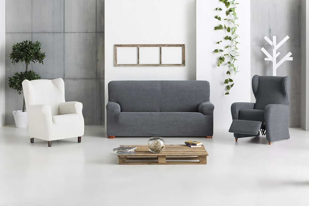 Eysa Dorian elastisch Sofa überwurf ohrensessel, Chenille, 00-Ecru, 37 x 9 x 29 cm, 00-ecru