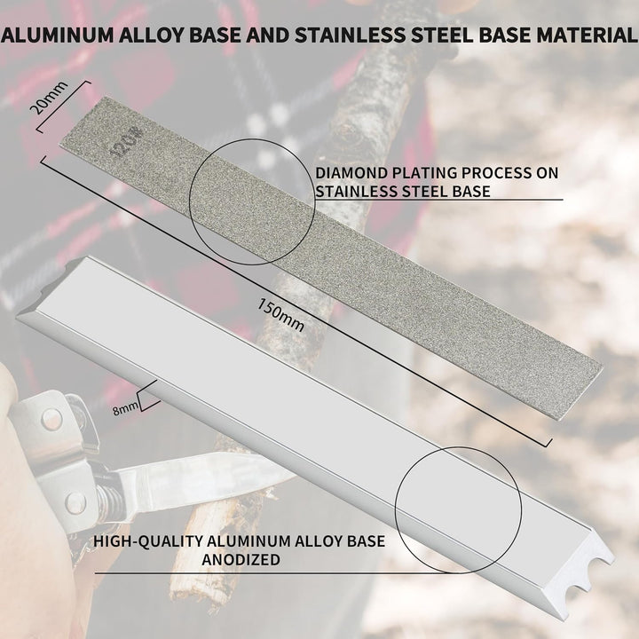 CWOVRS Diamant Schleifstein 6 Stück Mit Basis aus Aluminiumlegierung, Diamant Schleifstein Kochmesse