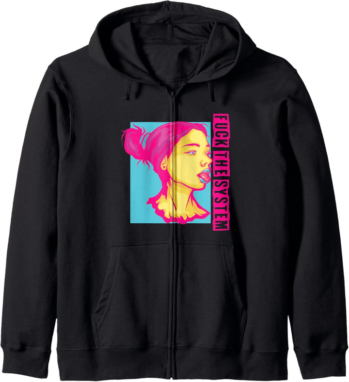 Das System Pastel Goth Japanische Anime Kapuzenjacke