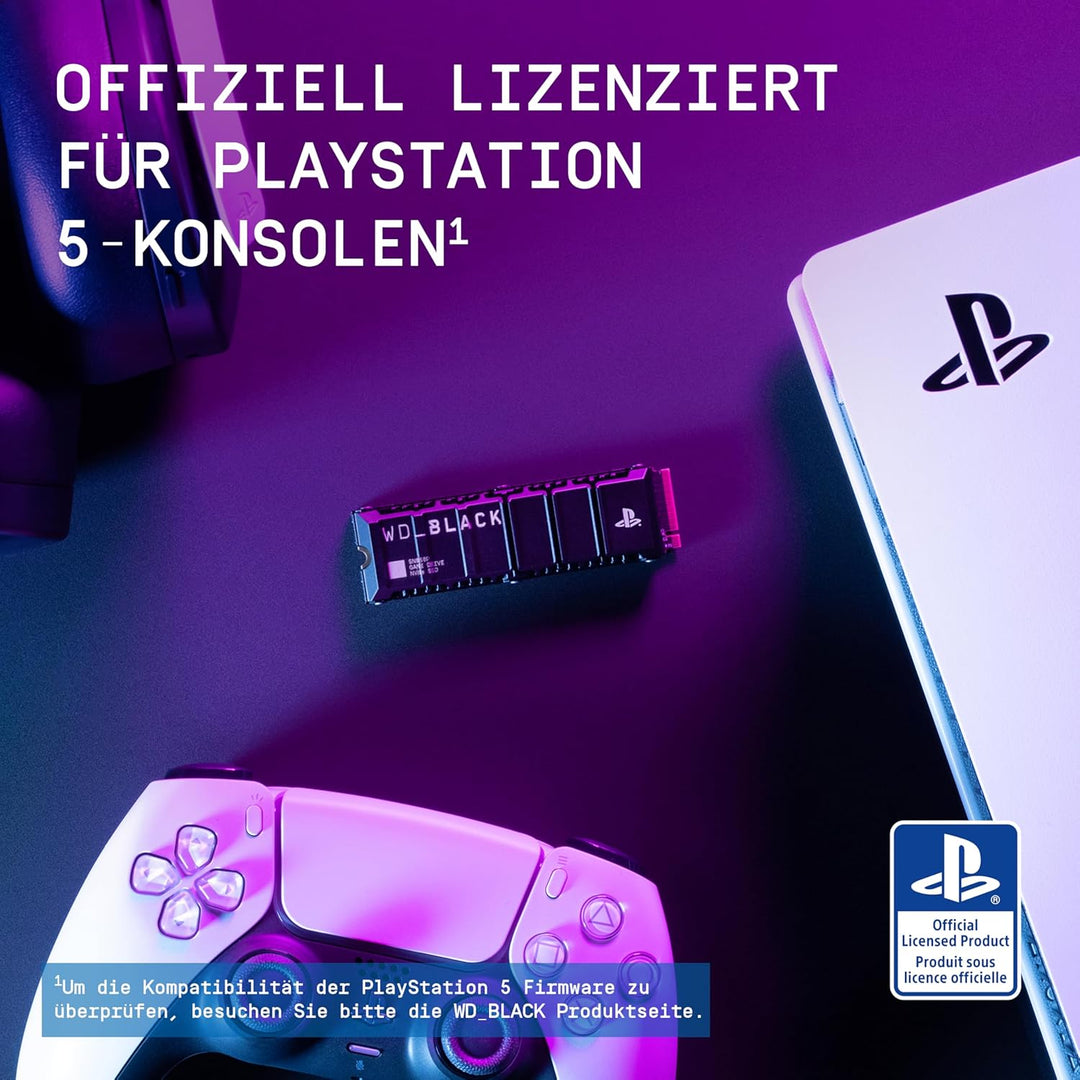 WD_BLACK SN850P 2 TB NVMe SSD Offiziell Lizenziert für PS5 Konsolen (interne Gaming SSD; optimierter