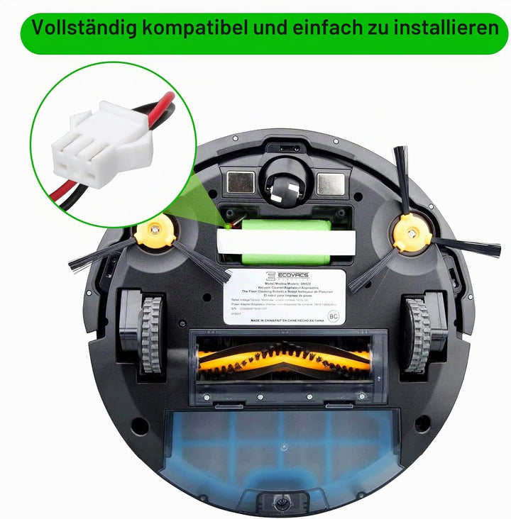 14,4 V 3500 mAh Ersatzakku für Ecovacs Deebot N79 N79S DN622, Li-Ionen-Akku kompatibel mit Tesvor 50