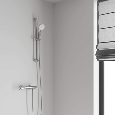 GROHE Euroeco | Badarmatur - Wannenarmatur, mit Keramikkartusche | chrom & Tempesta 100 |Brause- und