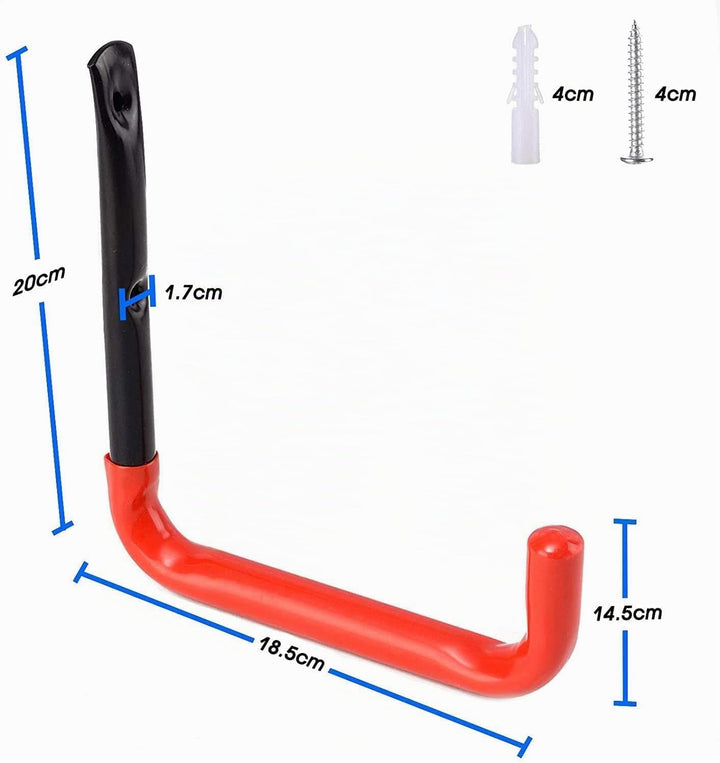 Wandhaken, 20 * 18.5cm Garage Wandhaken Leiterhaken In der Vertikalen beruhigt für die Wandmontage L