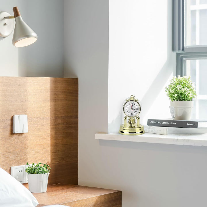 Kaminuhren Europäische Retro-Stil Wohnzimmer Uhr Antik Silent Tischuhr Für Wohnzimmer Schlafzimmer B