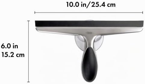 OXO Good Grips Abzieher aus Edelstahl | Flexible Klinge oder Silikonrand, einfache Wasserentfernung,