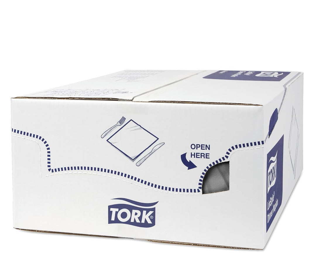 Tork 478728 Linstyle Premium Dinnerservietten Grau / Servietten stoffähnlich und saugfähig / 1-lagig