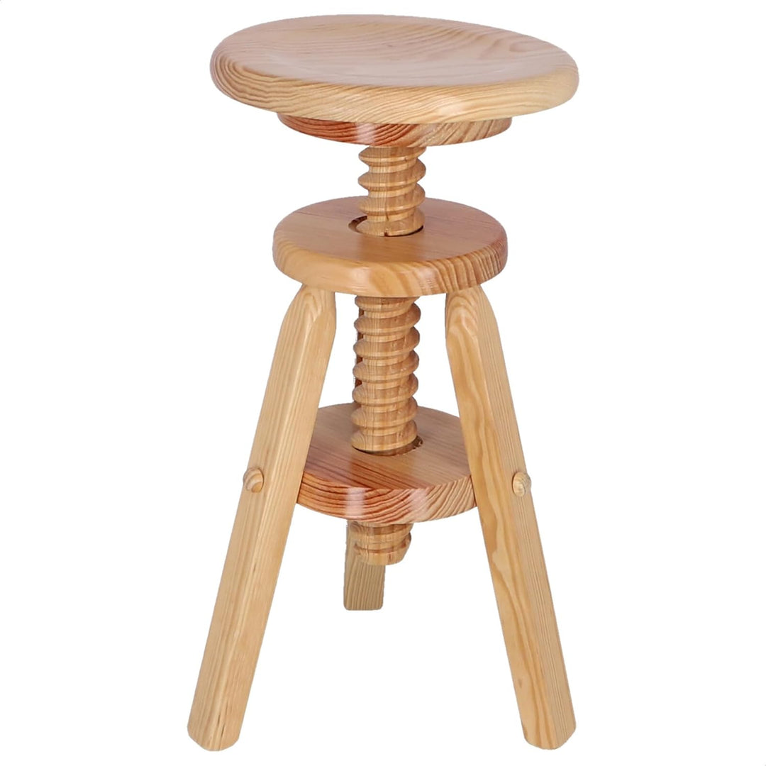 WELL HOME MOBILIARIO & DECORACIÓN Runder Drehhocker aus Holz, lackiert, 29 x 29 x 64 cm