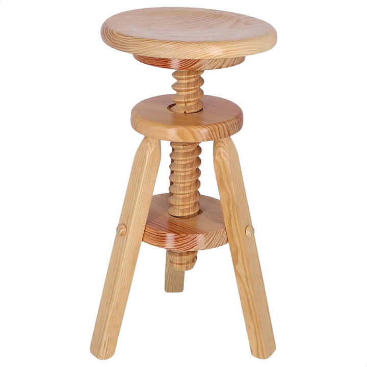 WELL HOME MOBILIARIO & DECORACIÓN Runder Drehhocker aus Holz, lackiert, 29 x 29 x 64 cm