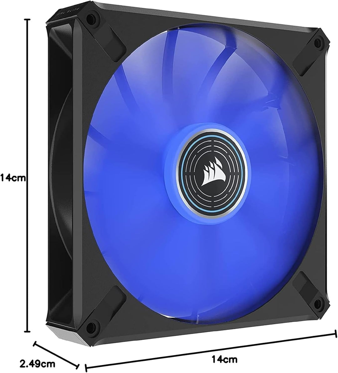 Corsair ML140 LED ELITE, 140mm PWM-Lüfter mit LEDs (CORSAIR AirGuide-Technologie, Magnetschwebelager